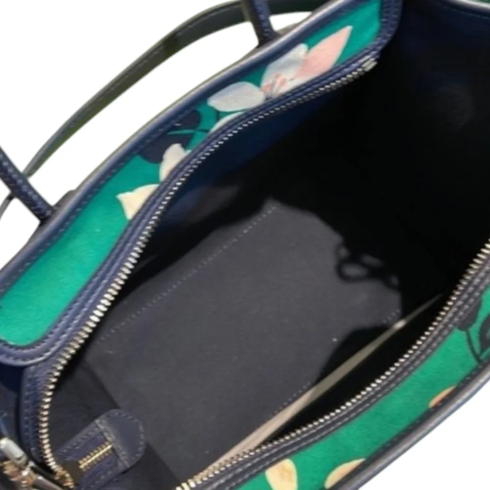 Kate Spade ♠️ Lily Blooms Green flower print Multi Sm Tote Crossbody Bag purse